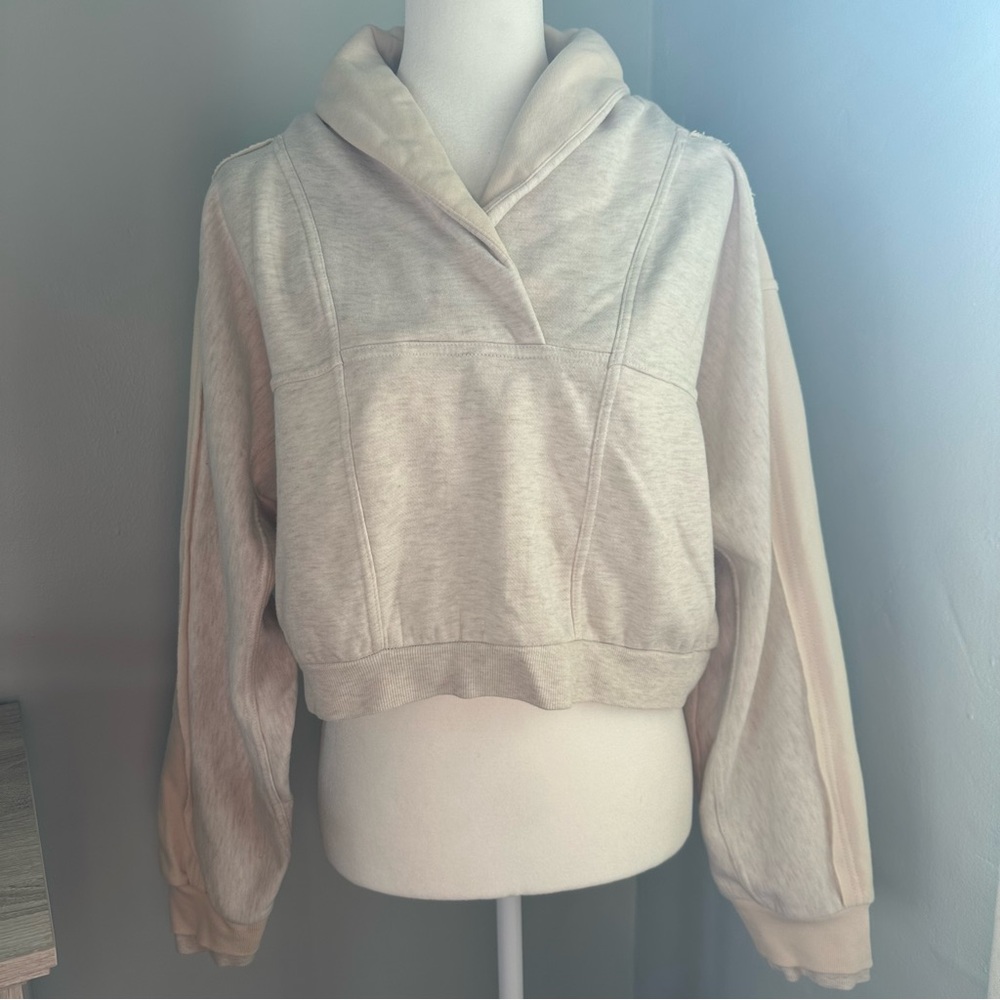 Anthropologie Daily Practice V-Neck‎ Shawl Collar Sweatshirt, Athleisure, Medium
